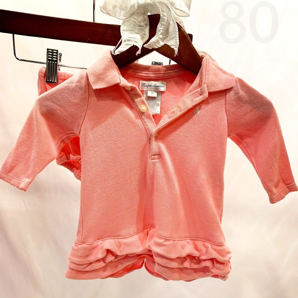 Ralph Lauren Cotton Knit Top and Matching Bloomers - Size 3M